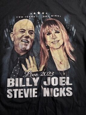 Billy Joel & Stevie Nicks Live 2023 Black Graphic Tee